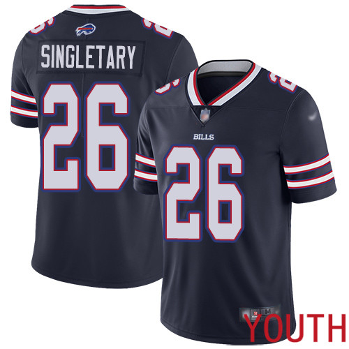 Youth Buffalo Bills #26 Devin Singletary Limited Navy Blue Inverted Legend NFL Jersey->women nfl jersey->Women Jersey